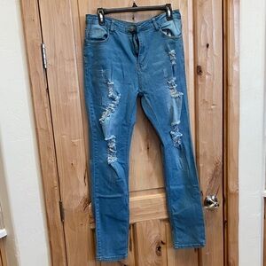 Distressed Blue Men’s Jeans